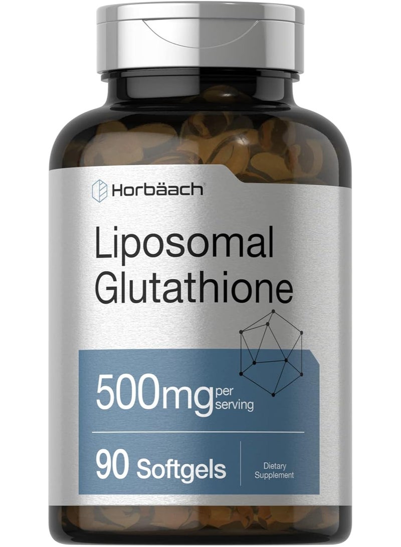 Horbaach Liposomal Glutathione Supplement 500mg | 90 Softgels | Non-GMO & Gluten Free